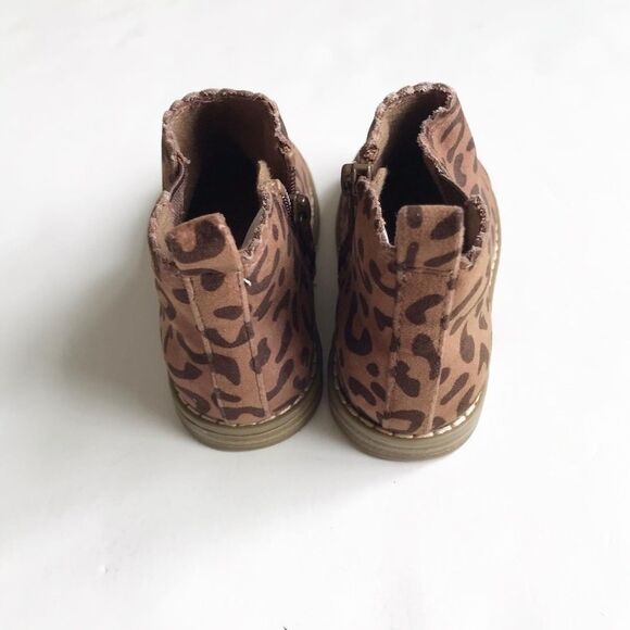 Babygap faux suede leopard print short boots VGUC  size 8 - Picture 7 of 9
